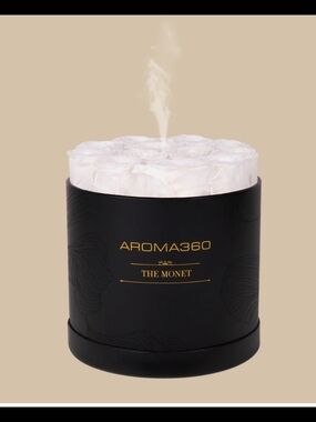 Aroma360 The Monet Scent Diffuser - White Roses w/ Graceland Fragrance Oil- NIB
